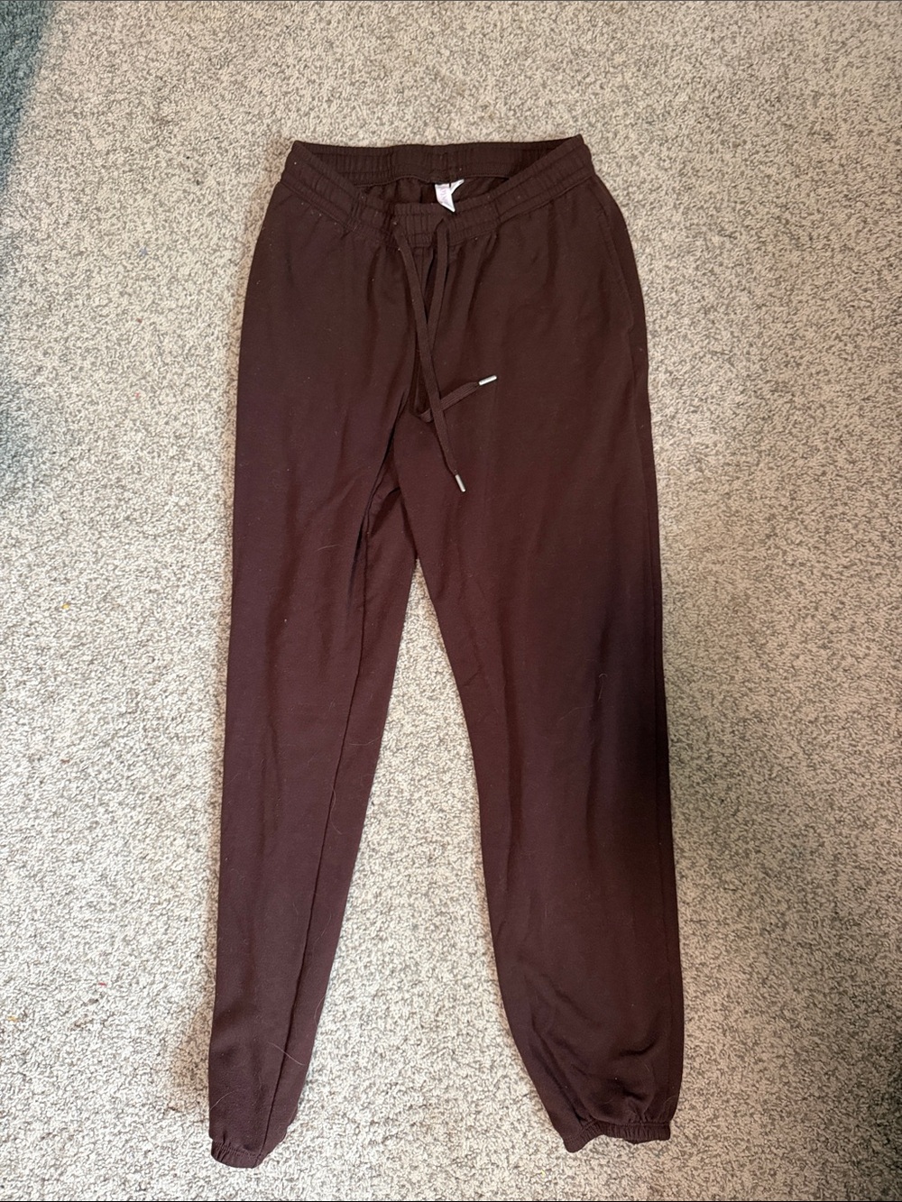 Casual Women's Brown Drawstring Jogger Pants